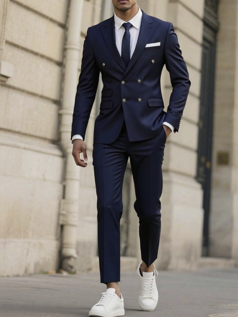 Set of 2 Men'S Tailored Black Suit - Long Sleeve.