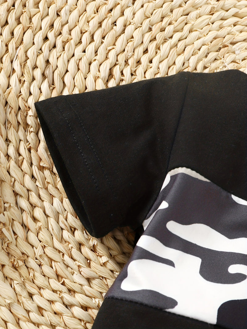 Boys' Printed Short Sleeve Top and Pants Set.