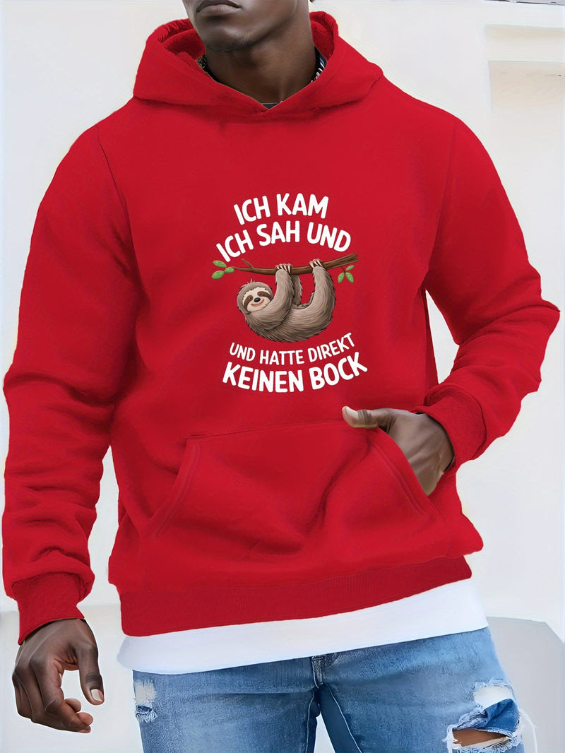 Men’s Hooded Sweatshirt German Sloth.