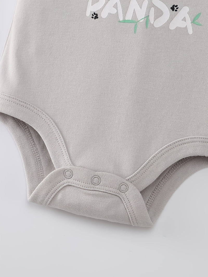 8pcs Set Comfortable and Soft Baby & Kids' Cartoon Panda Print.