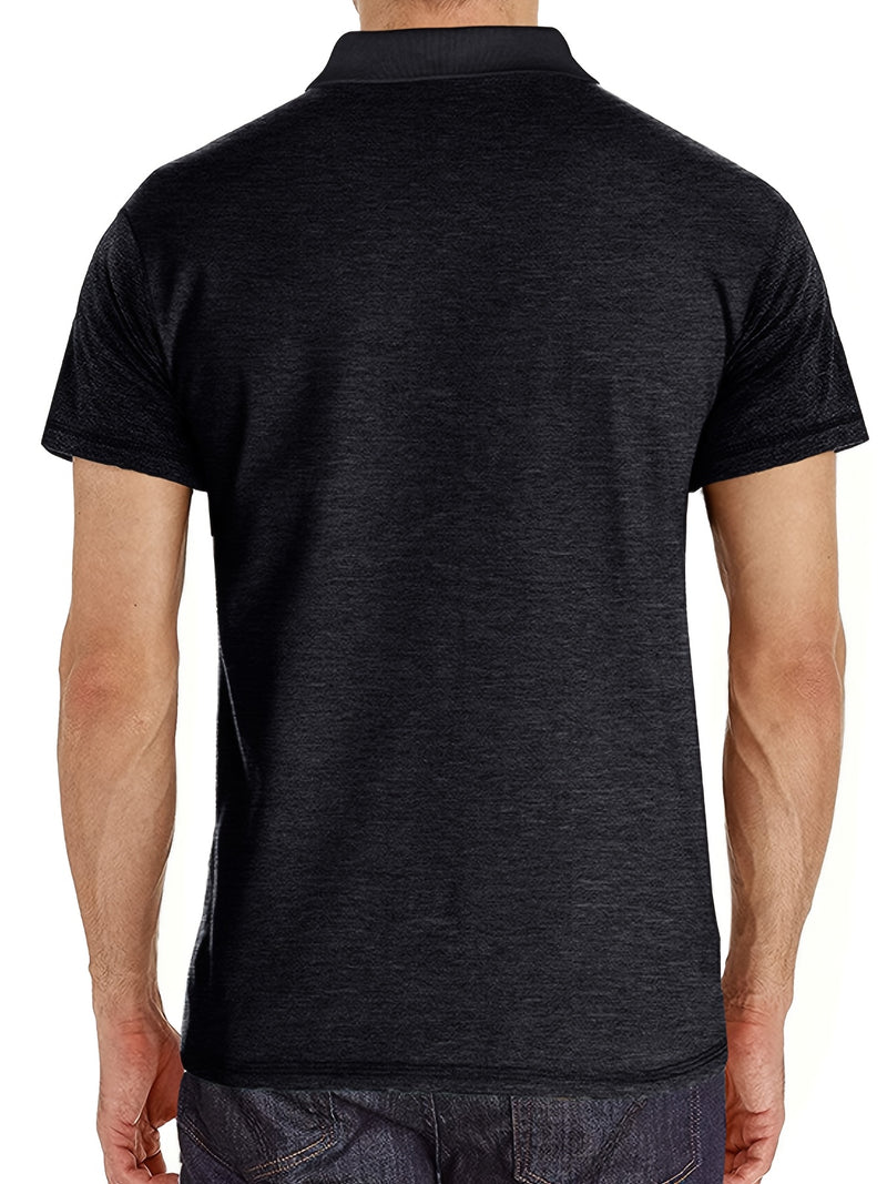 Men's Plaid Collar Pocket T-shirt.
