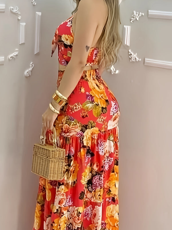 Women's Middle Eastern CBR Style Popular Floral Print Vacation Casual.