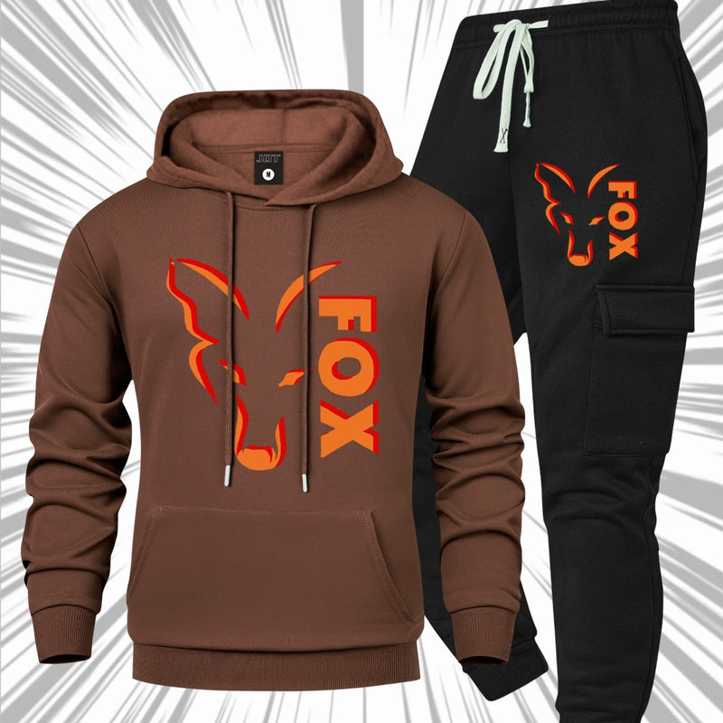 Men's Casual 2pcs Set, Fashion Long Sleeve Streetwear Hoodie.