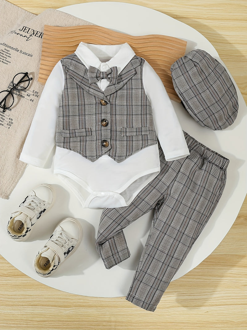 3pcs Elegant Formal Gentleman Outfit for Baby Boys.
