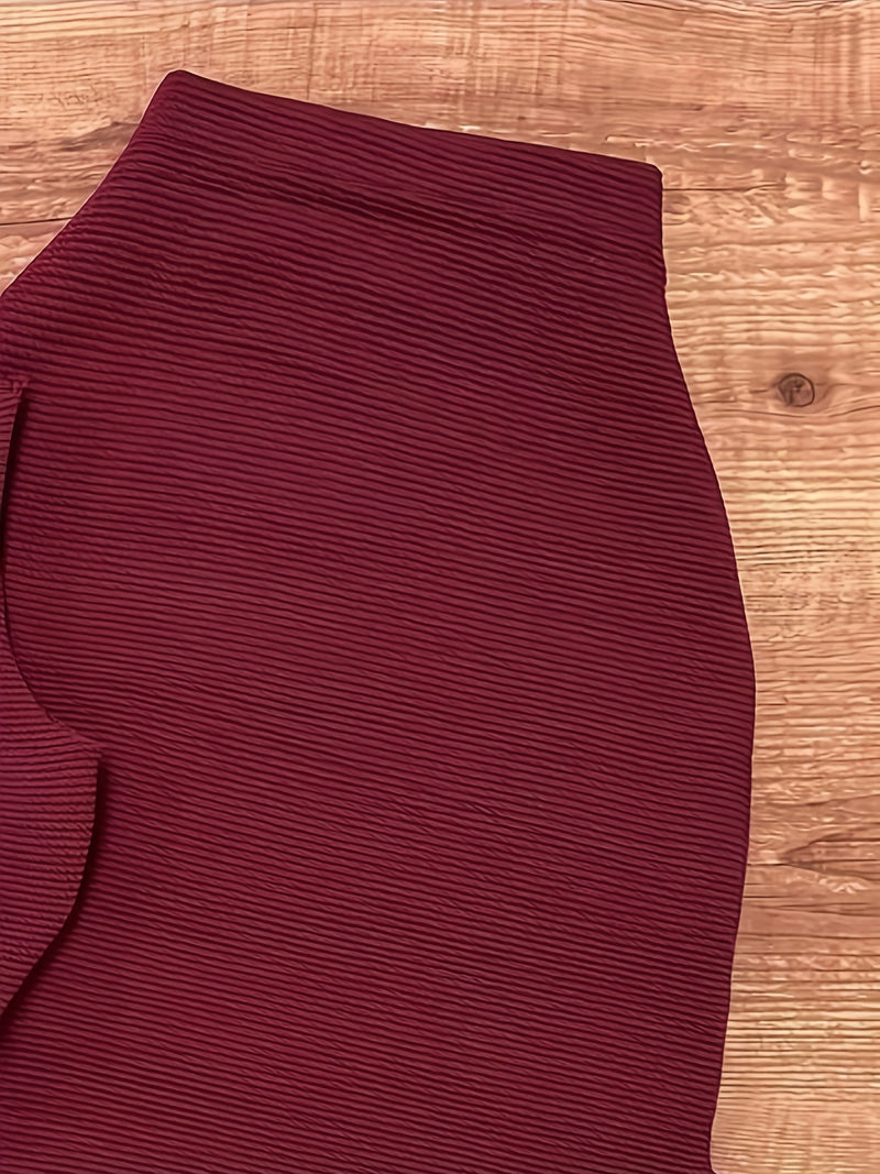 Sleeveless Top with a Slit Skirt Set.