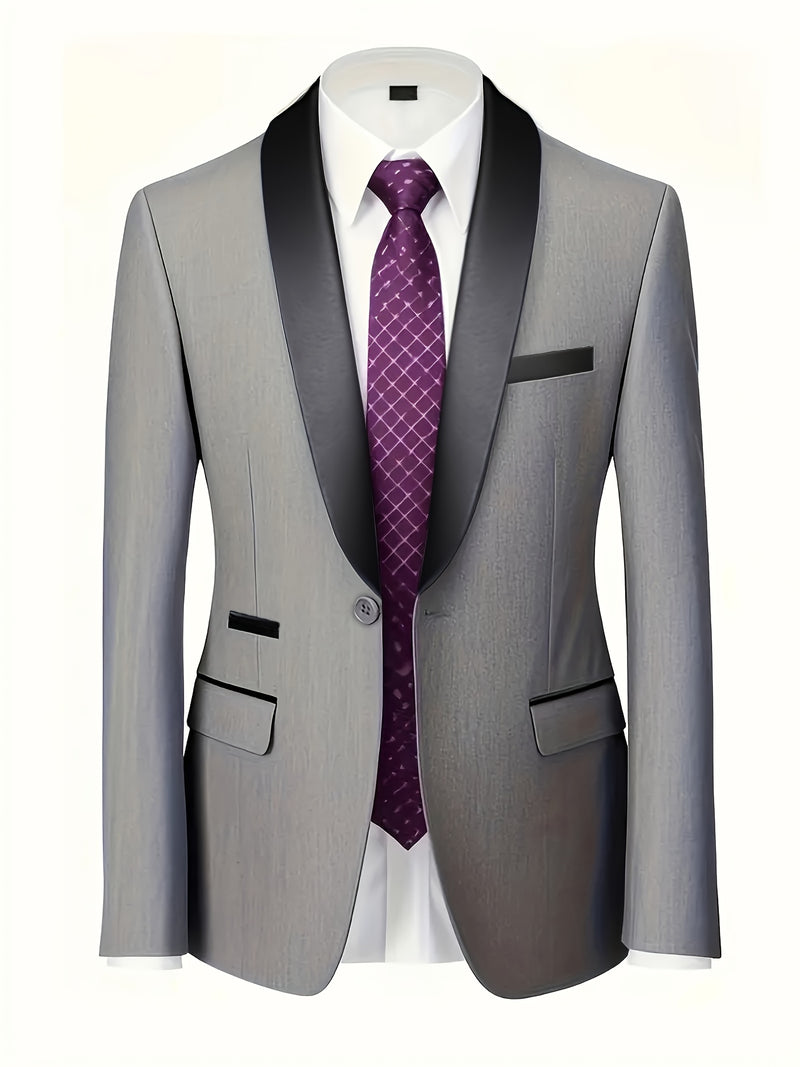 A Men's Three-Piece Suit Consisting of a Blazer, Vest, And Trousers.