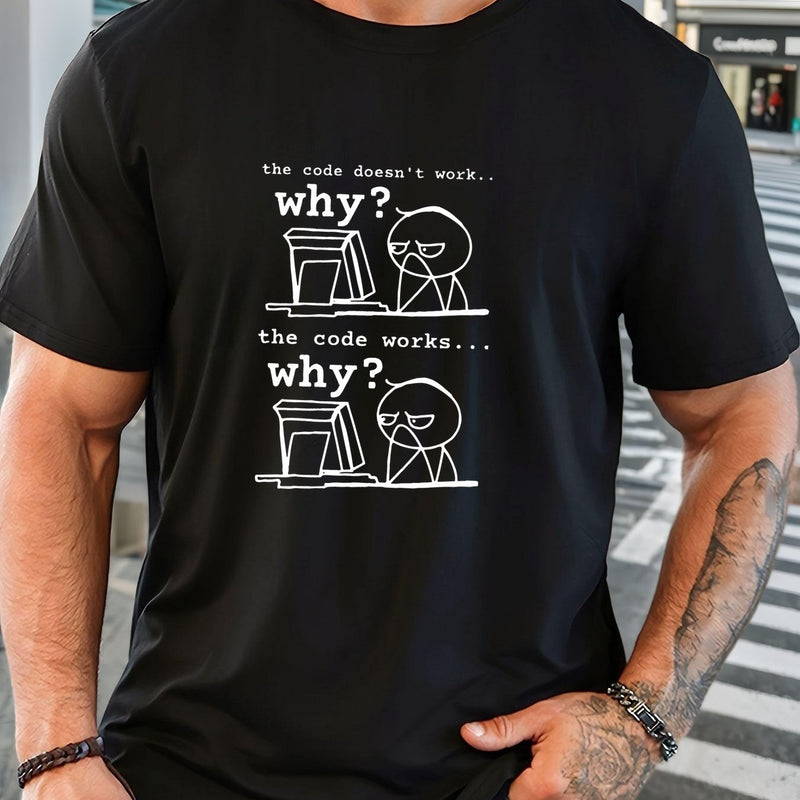 Men's Programmer T-Shirt with Funny Coding Jokes & Tech Humor.