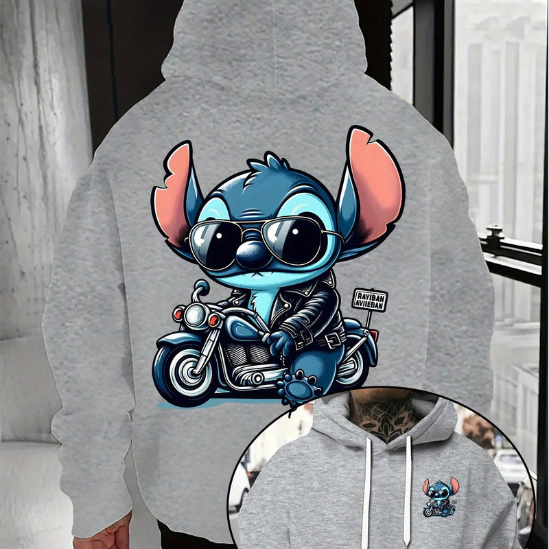 Disney Hoodie - Men's Stitch Driving Cartoon