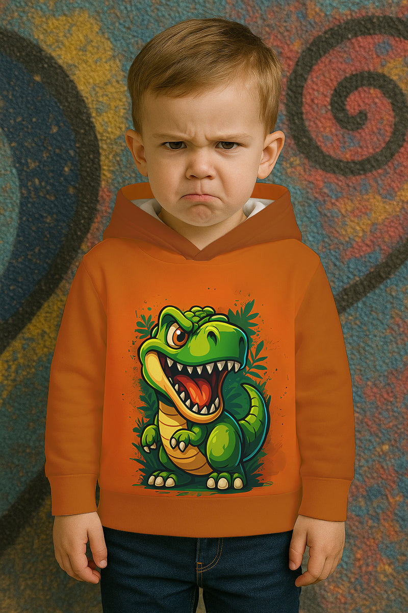 Cute 3D Dinosaur Hoodie for Toddlers  Bright Green Dino.