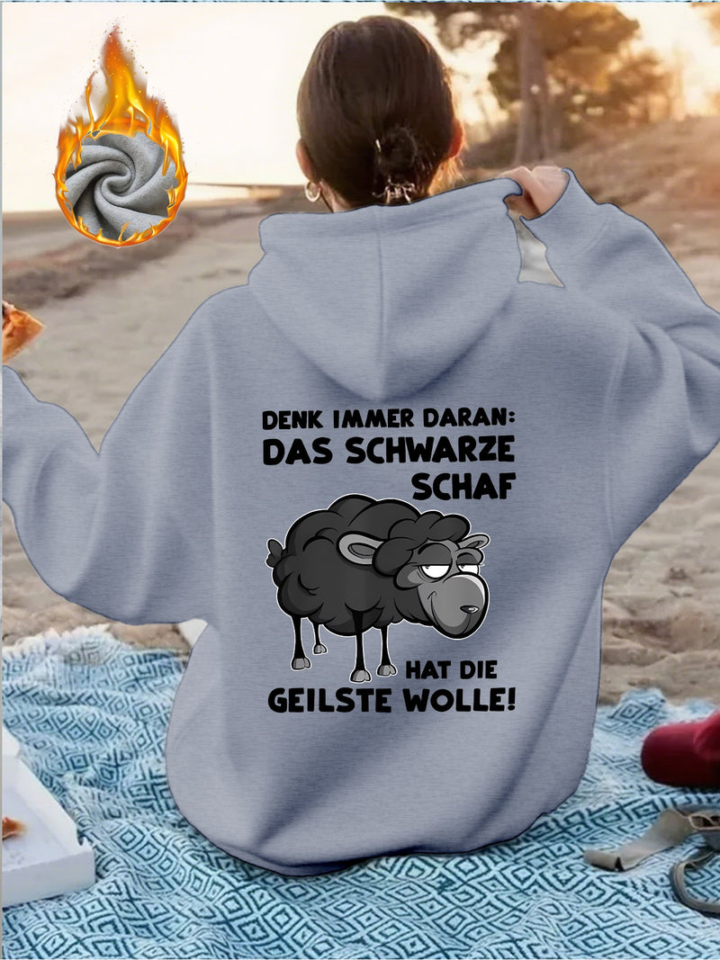 Black Sheep Women's Stylish Casual Sports Hoodie.