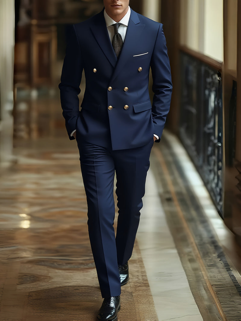 Men's 2pcs Suit Set, Jacket + Trousers - Stylish and High-Quality.