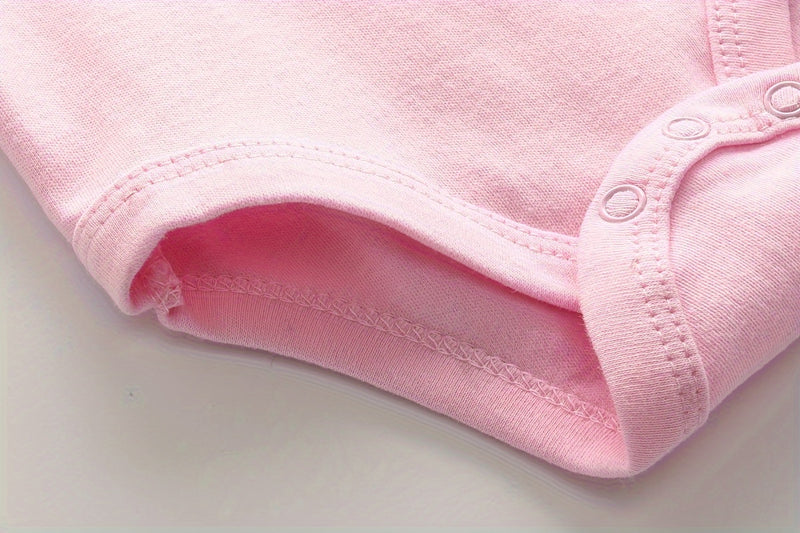 5pcs Summer Cartoon Baby Girl Bodysuits.