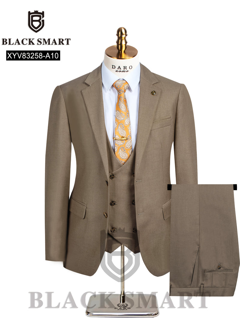 Business Casual 2-Button 3pcs Suit Set.