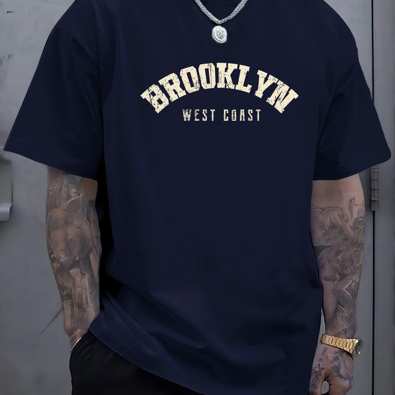 Men's Summer Short-Sleeve Graphic Print T-Shirt.