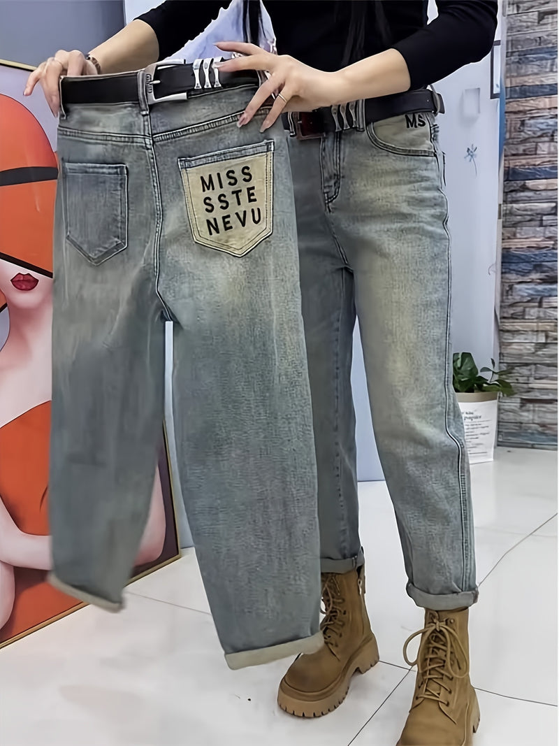 Plus Size Straight-Leg Jeans for Women.