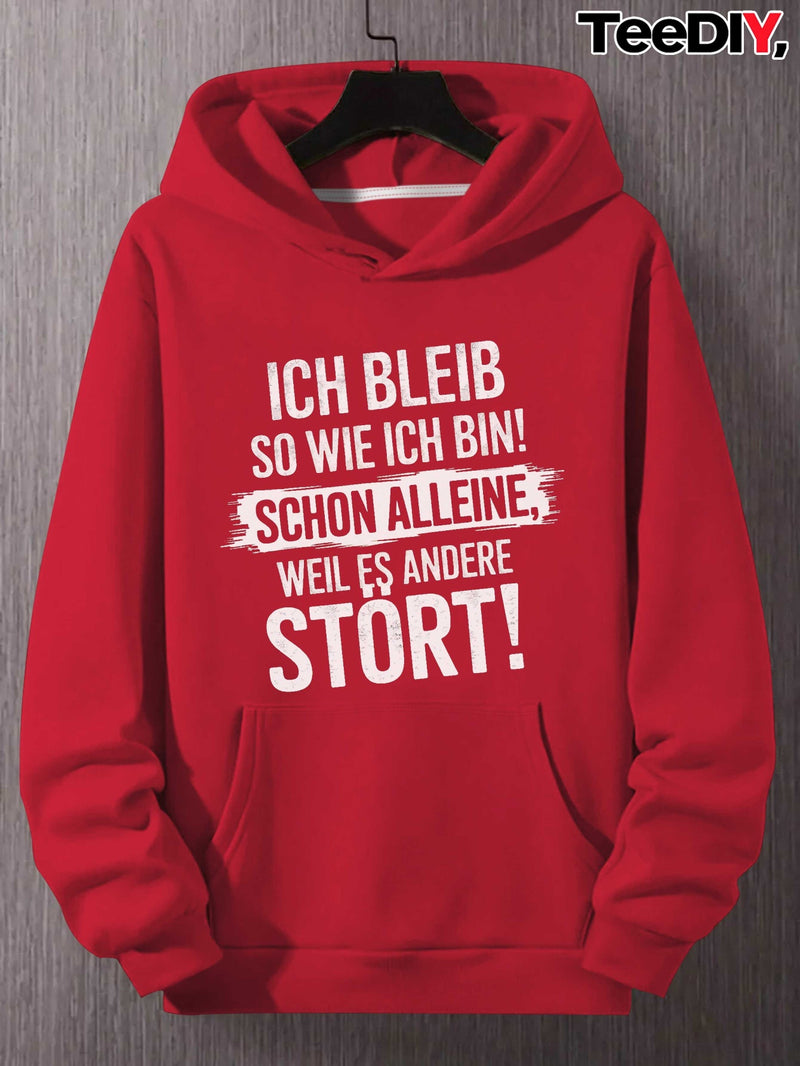 Men's German Quote Hooded Sweatshirt.