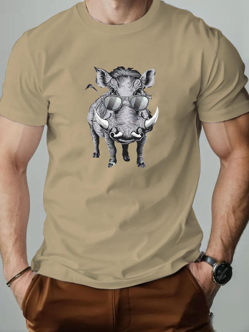 Men's Fashion Casual Crew Neck Short T-Shirt.