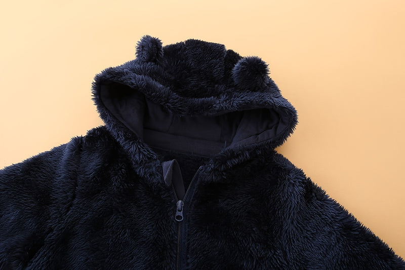 Children's Clothing Autumn Winter Baby Bodysuit Hooded Jacket.