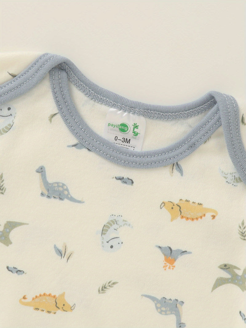 6pcs Set Newborn Infant Triangle Long-Sleeved Romper.