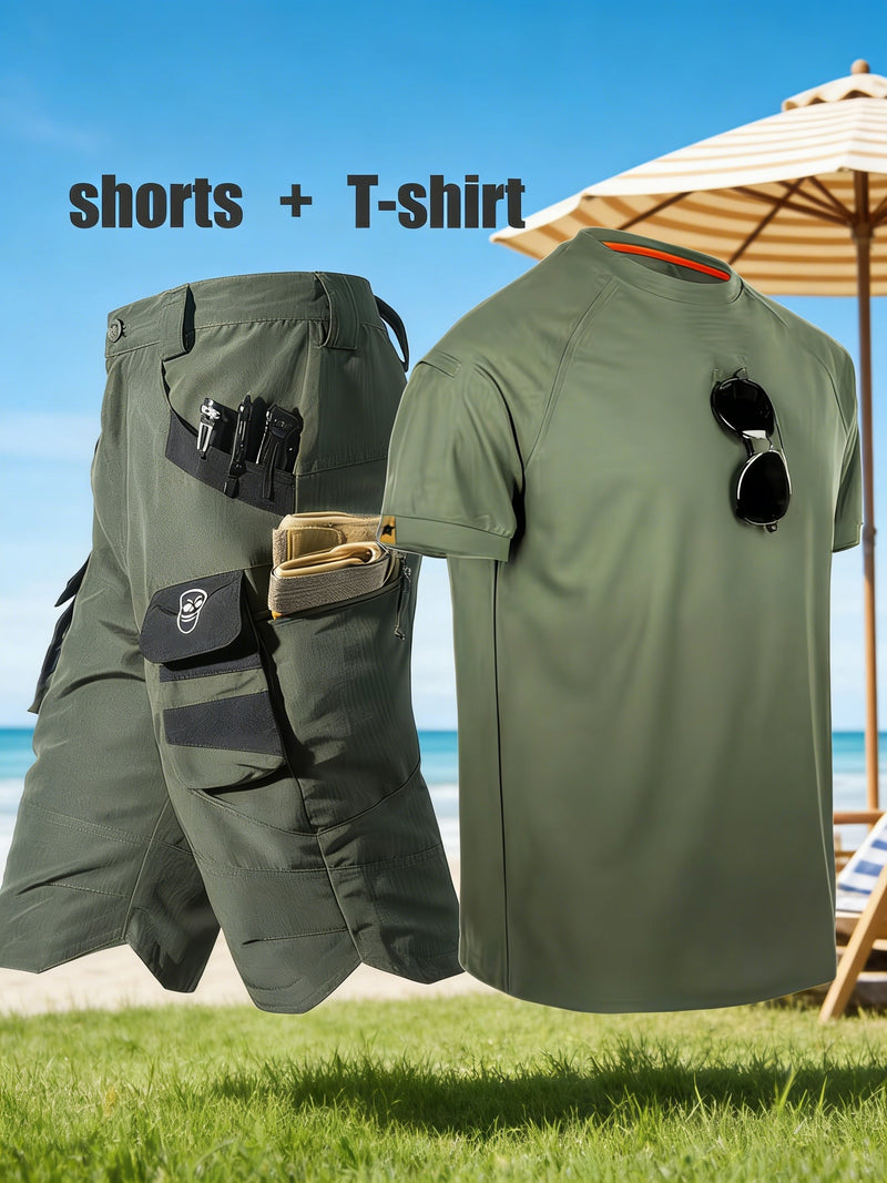 Men's Summer Lightweight Quick-Dry Outdoor Leisure Sports Set.