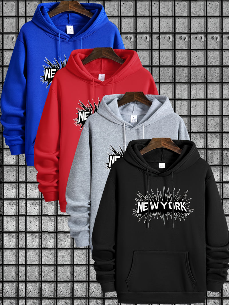 Men's 4pcs sweater set with new New York print.