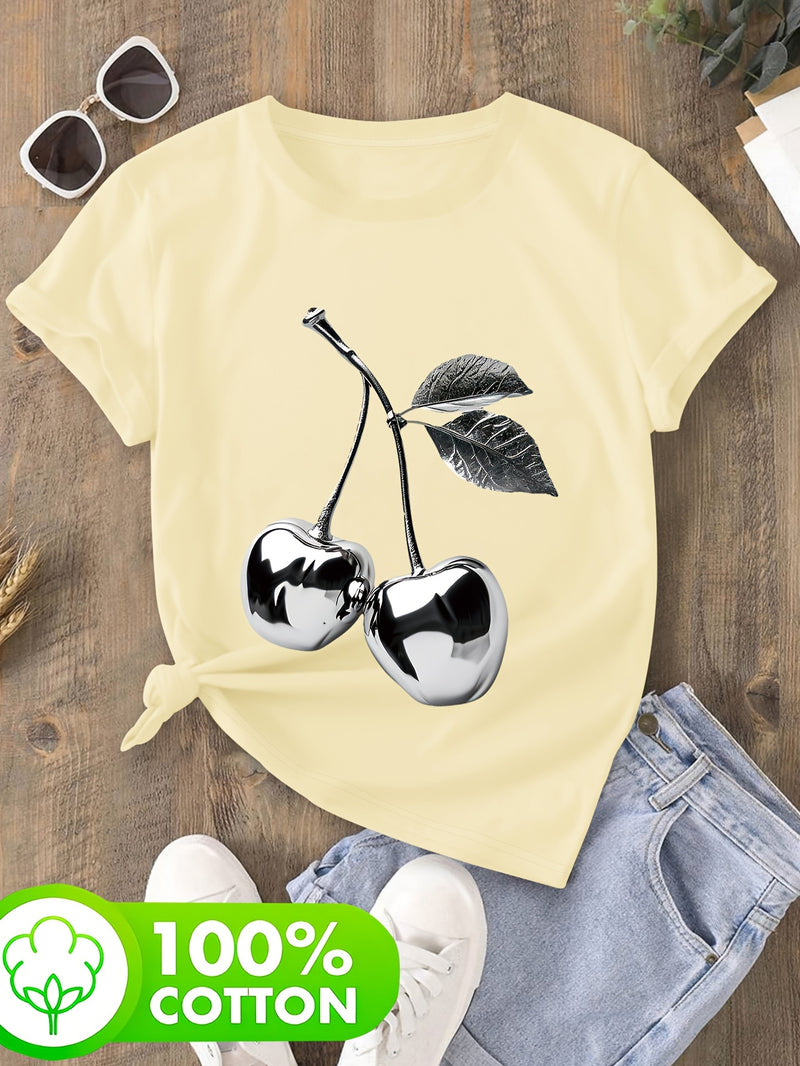 Women's Pure Cotton Fashion T-Shirt.