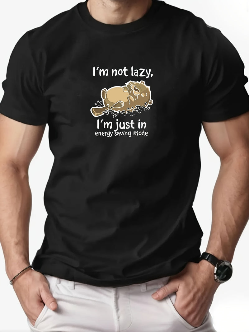 Men's Casual T-Shirt - Summer Short Sleeve Round Neck.