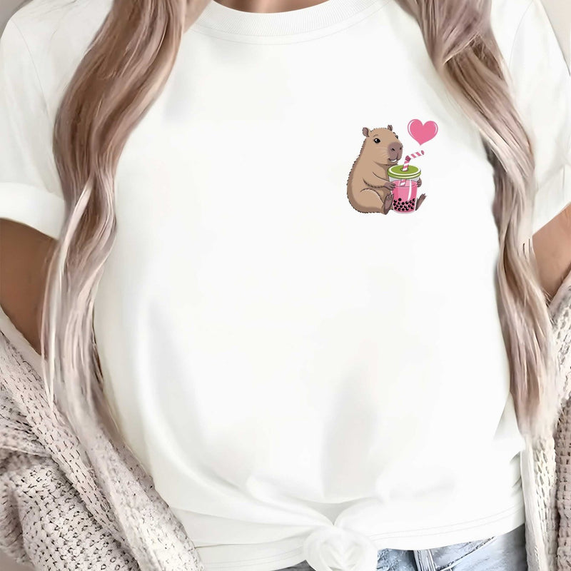 Women's pure comfortable T-shirt.