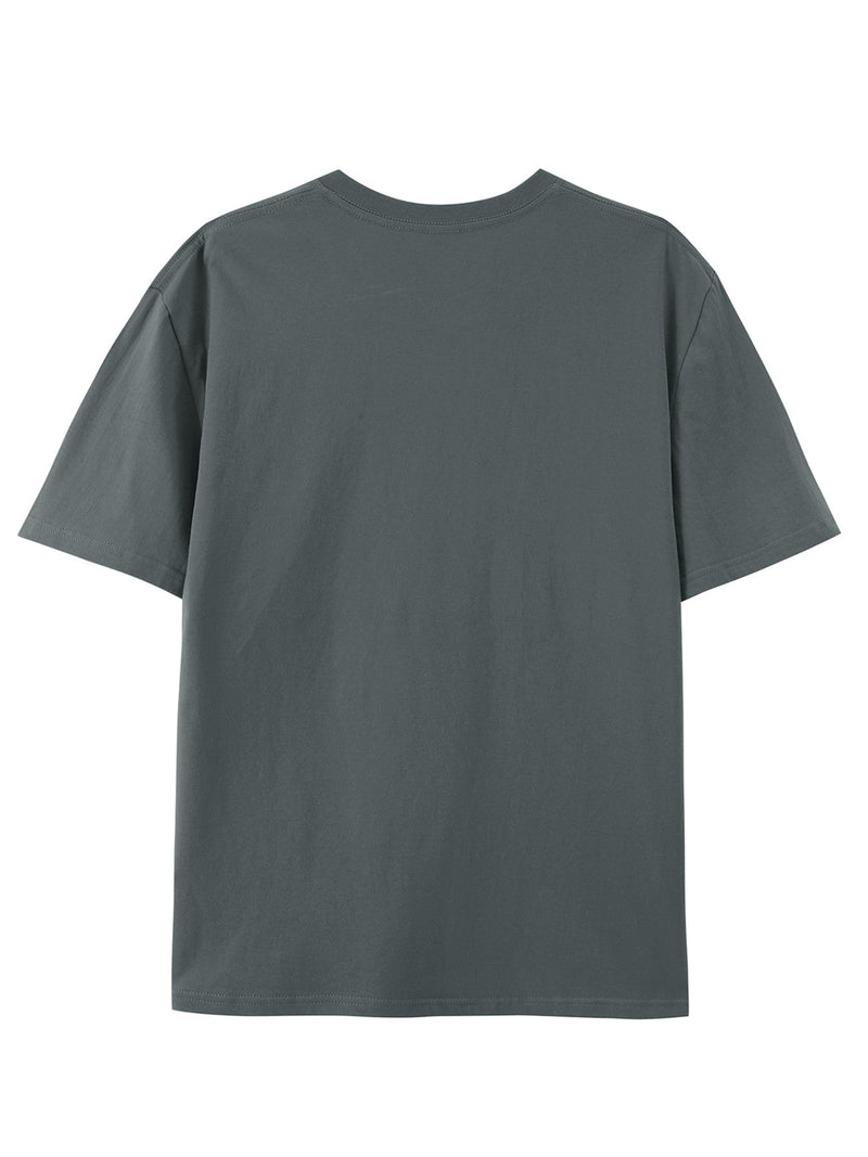 Men's Pure Cotton New Fashion Letter Design Print Casual Short Sleeve.