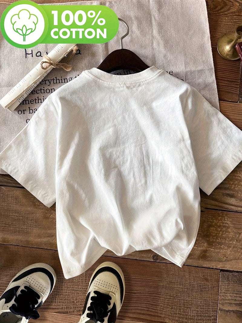 Women’s T-Shirt - Cute -Gudedata Ma Print Short Sleeve Crew Neck.