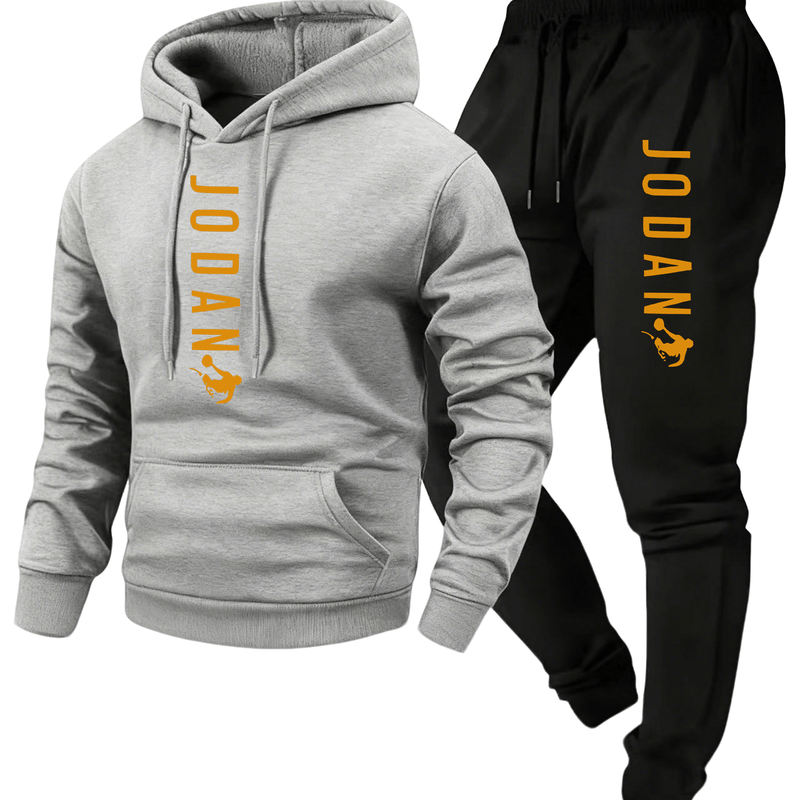Autumn/Winter Men's -Lined Thick Hooded Sweatshirt and Jogger.