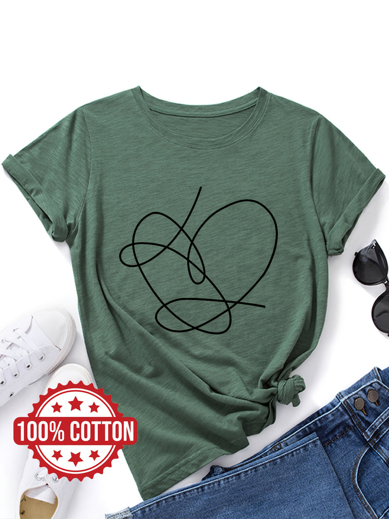 Women's Minimalist Modern Abstract T-Shirt.