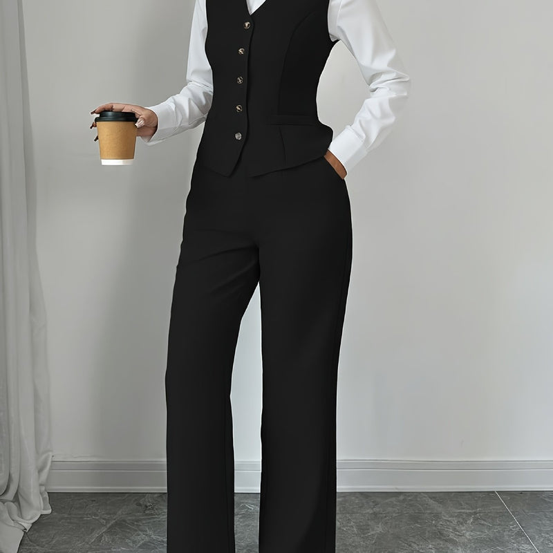 New Summer Women's Casual Elegant Chic Solid Color Sleeveless.