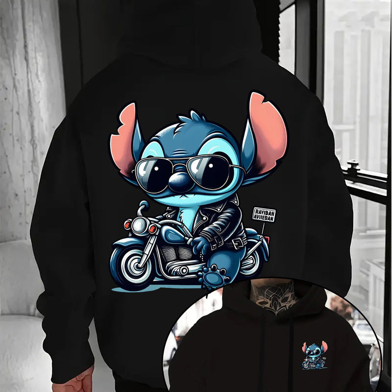 Disney Hoodie - Men's Stitch Driving Cartoon