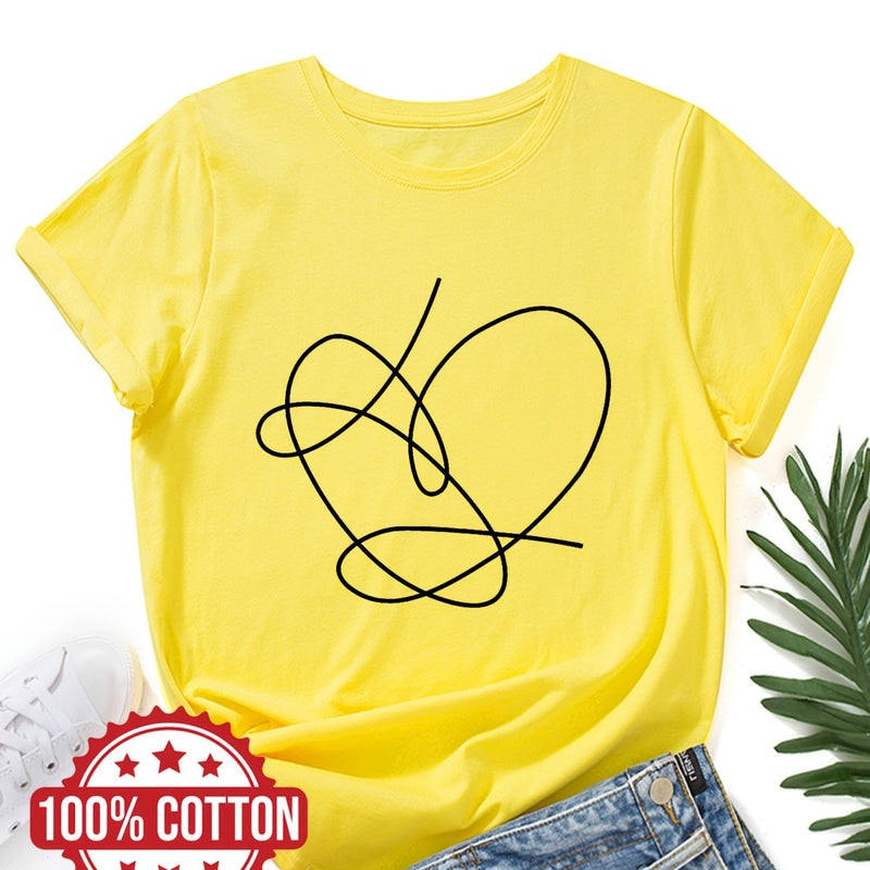 Women's Minimalist Modern Abstract T-Shirt.