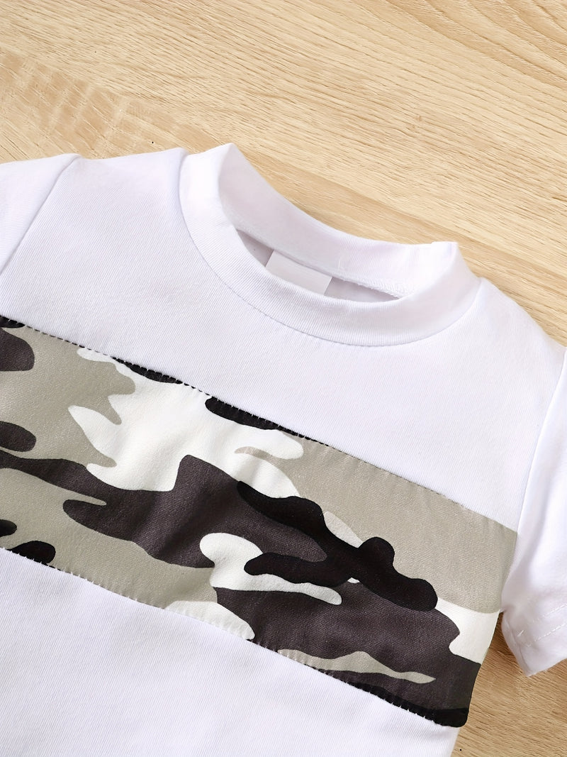 Boys' Printed Short Sleeve Top and Pants Set.