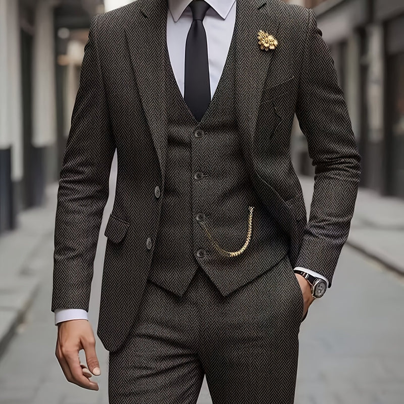 High-Quality Three-Piece Suit for Men.