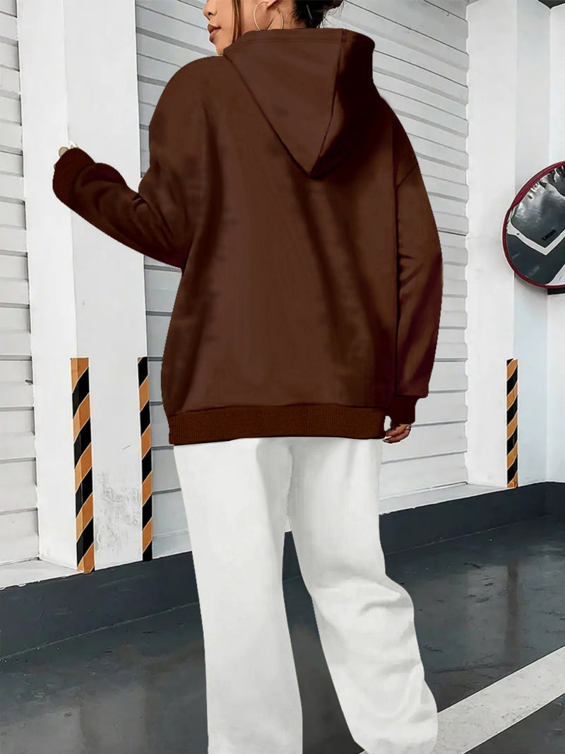 Women's European and American Fashion -Lined Hooded Sweatshirt and Pants.