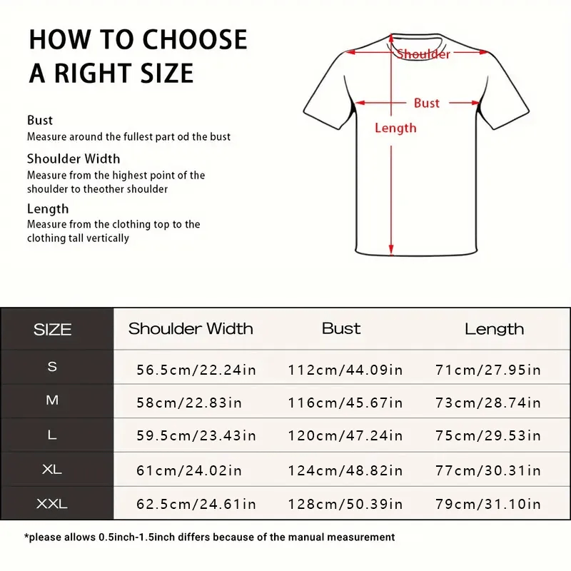Men's and Women's Vintage Casual Style T-Shirt.