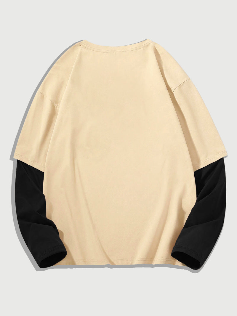 Men's High Street Hip-Hop Dark Style Print T-Shirt.