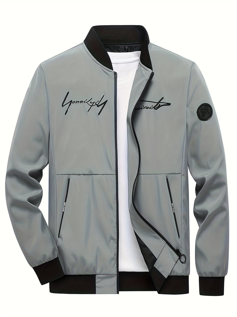 Men'S Casual Versatile Jacket for Young Adults, Stylish Baseball Coat.