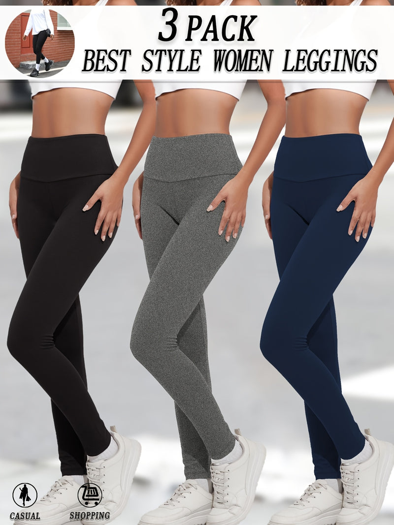 Set of 3 Ultra Comfortable Leggings for Women.