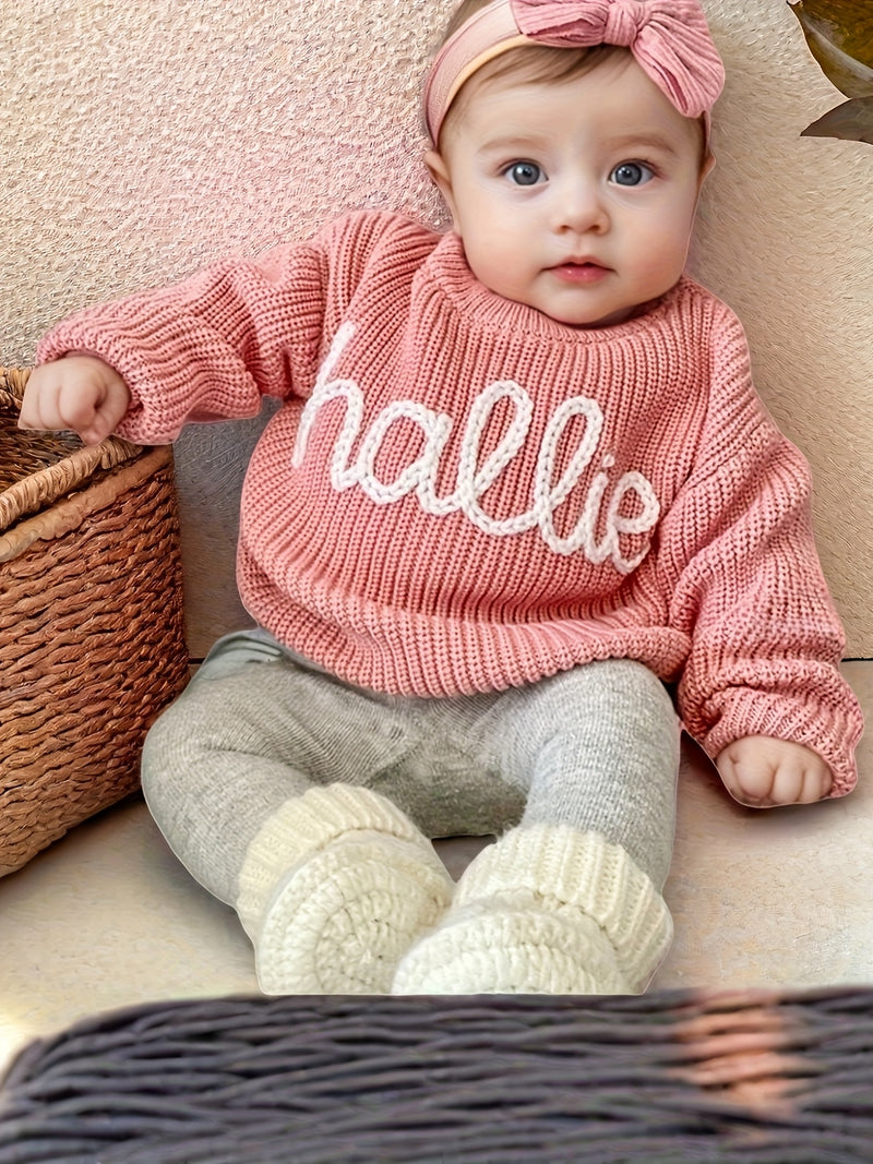 Customizable Girls' Casual Sweater.