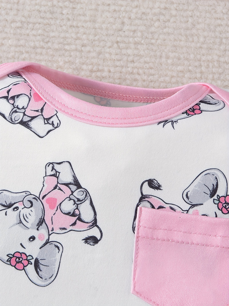 A Set of Three Adorable Onesies for Baby Girls.