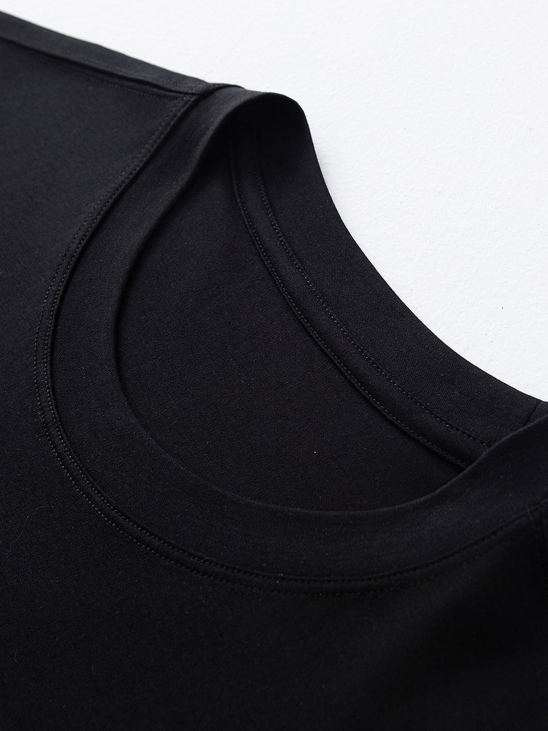 Men's Cotton T-Shirt, Crew Neck with Letter Print Casual.