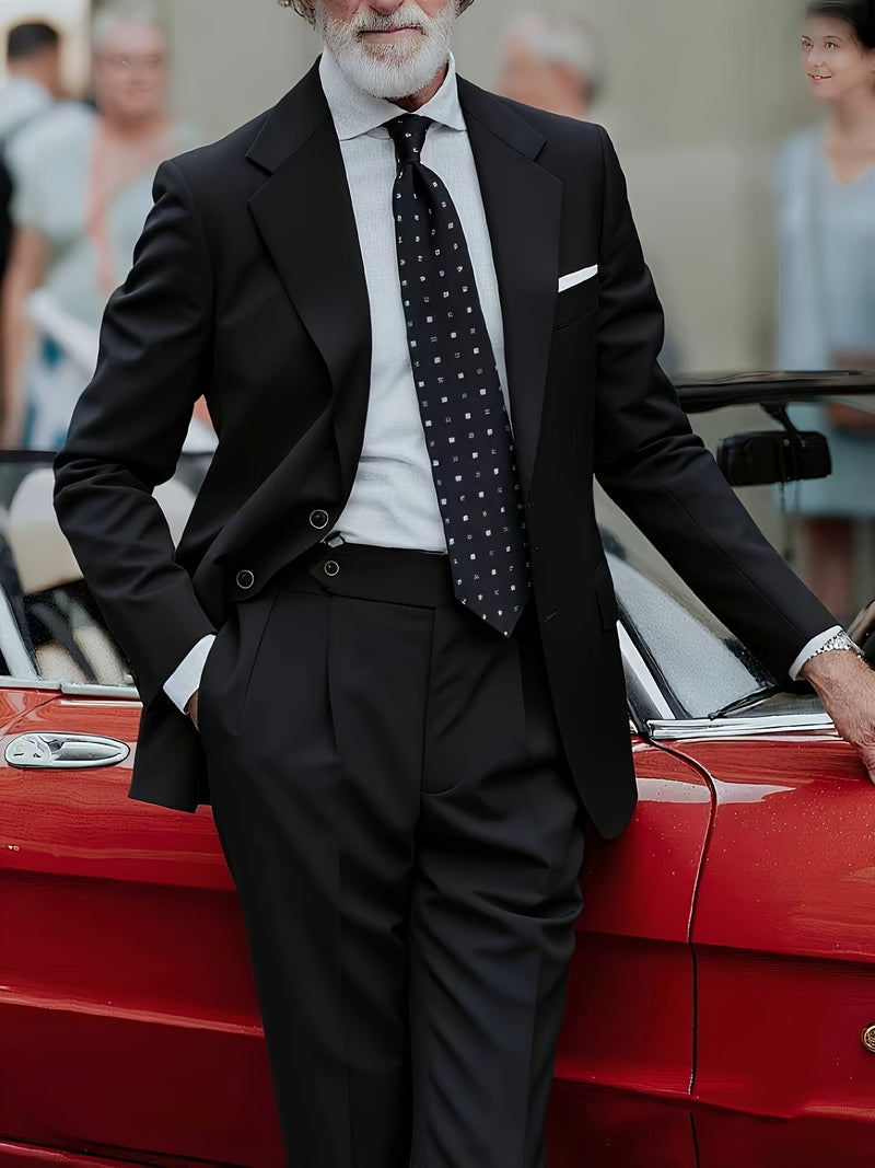 Men'S 2pcs Suit, Including a Blazer And Trousers, Stylish And High-Quality.