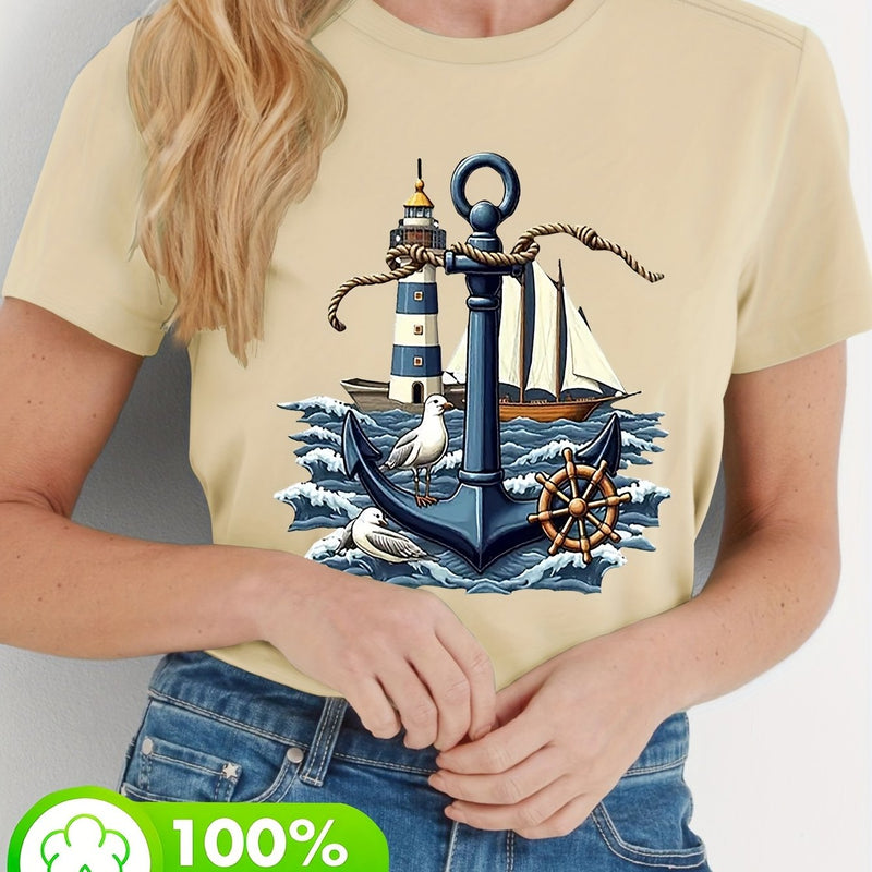 Women’s Short-Sleeve Round Neck T-Shirt.