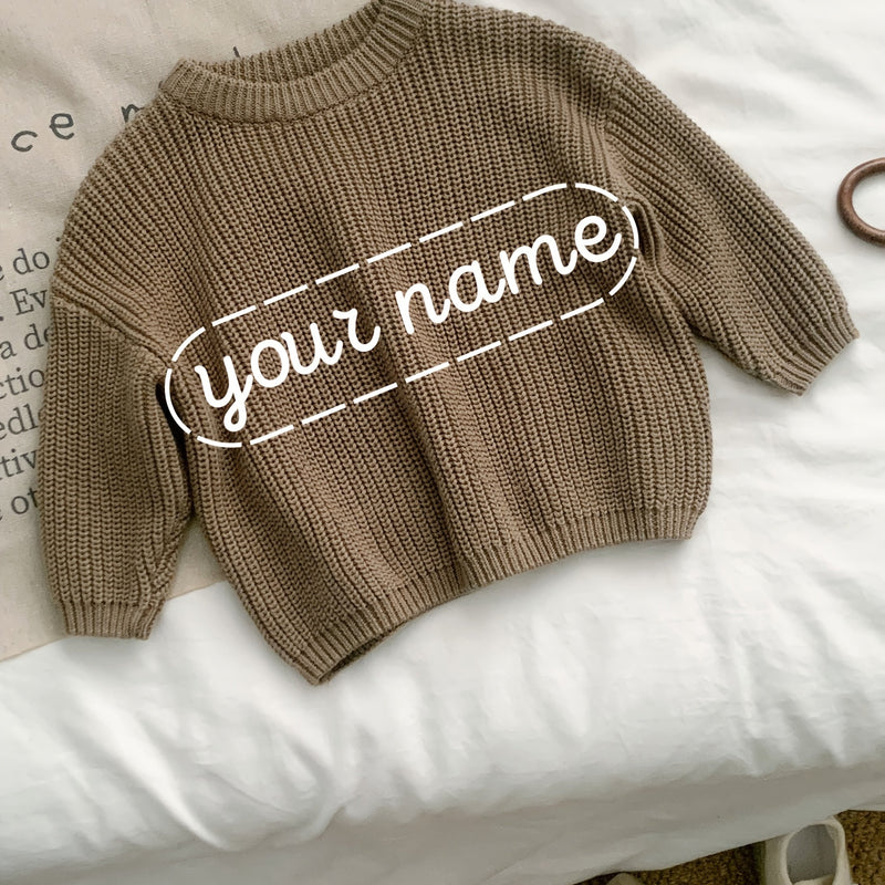Customizable Girls' Casual Sweater.