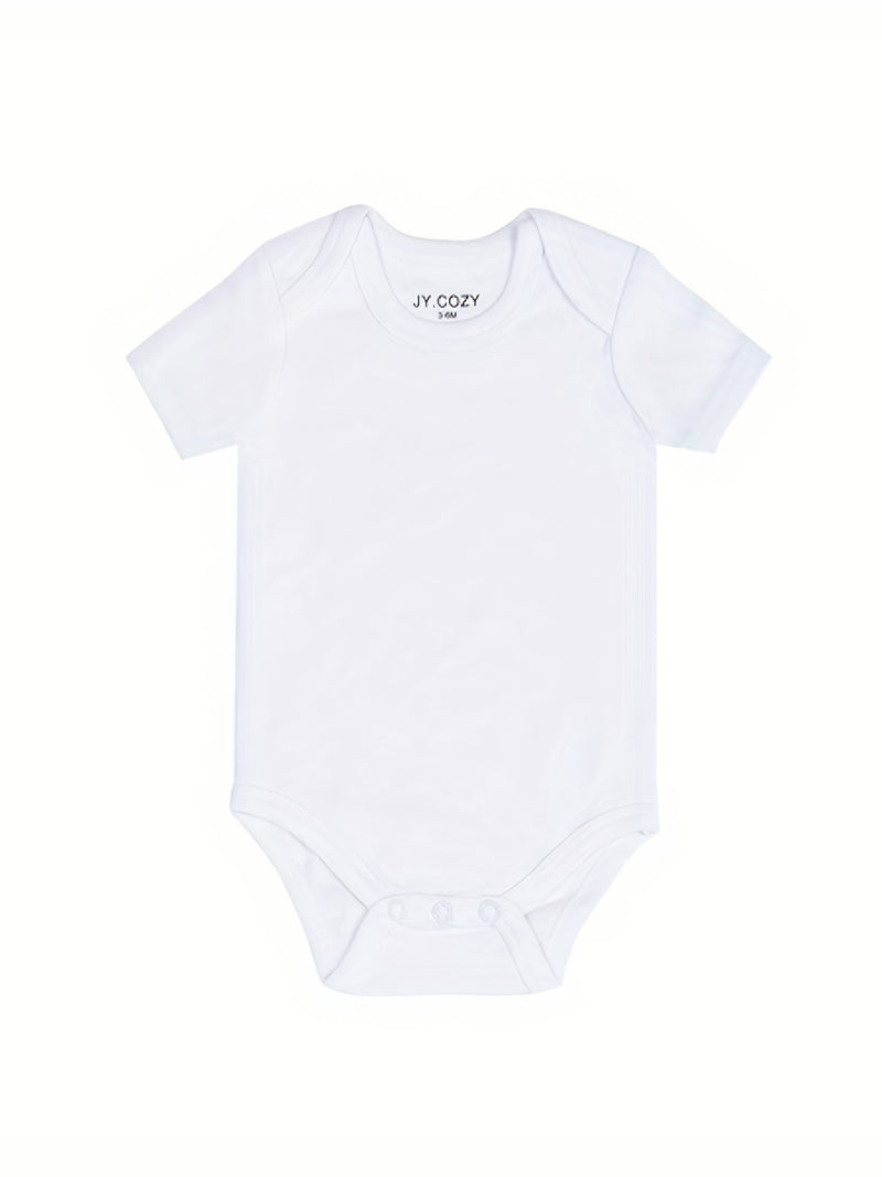 5pcs Cute Baby Girl 100% Cotton Short Sleeve Bodysuits.