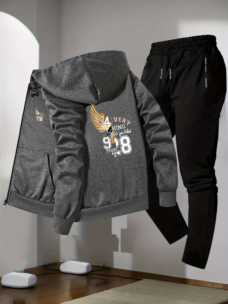 Men's 2pcs Winter Jacket & Pants Matching Set.